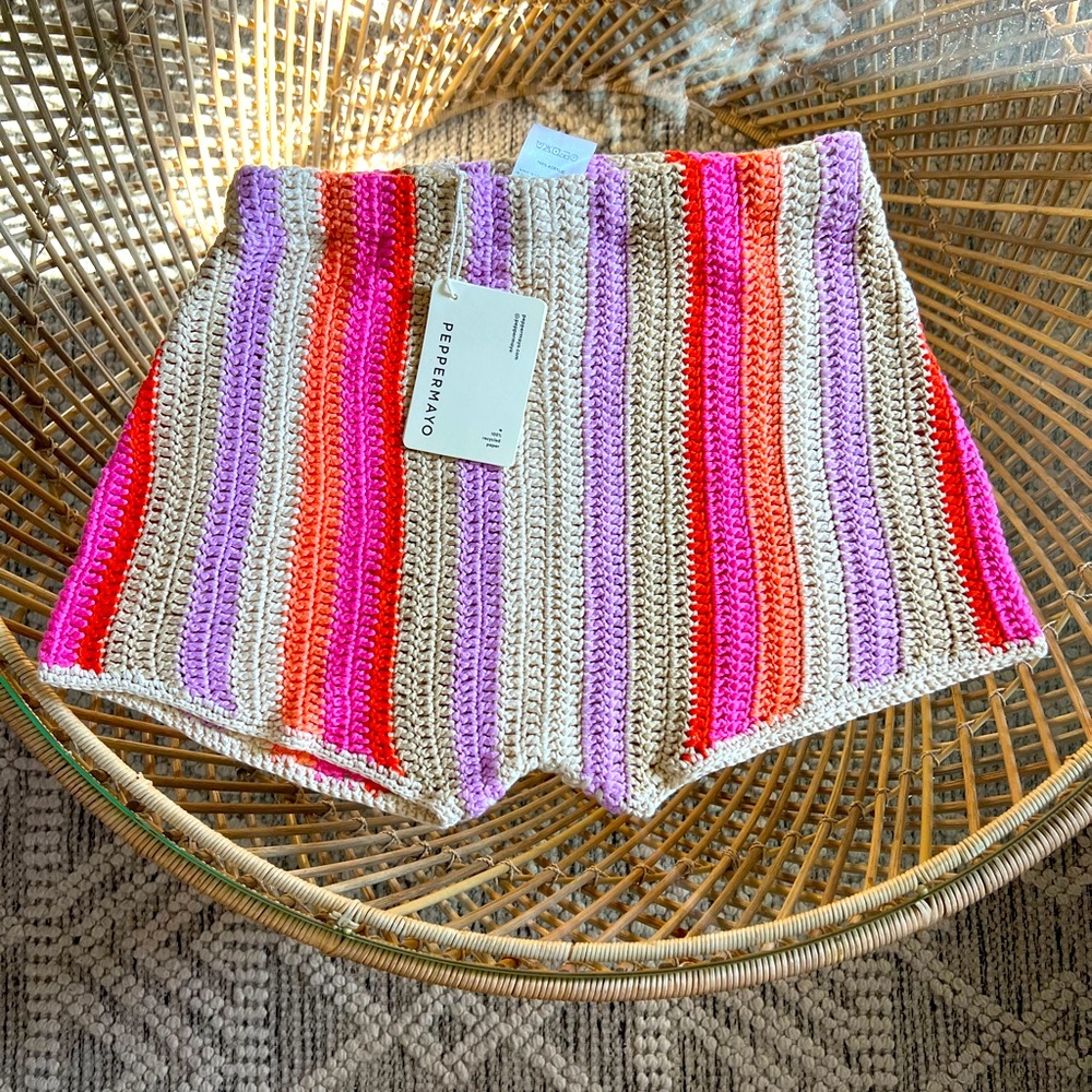 Pepper Mayo Crochet Shorts